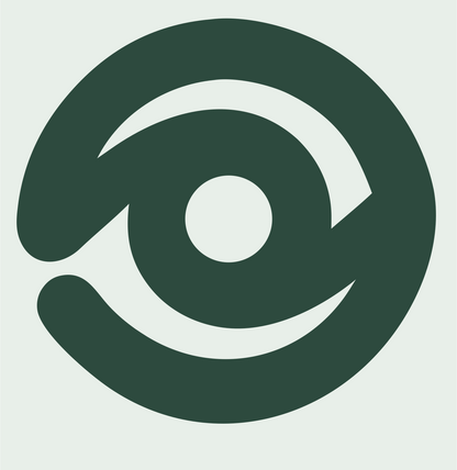 Monoline Eye Orbit Logo #e8efe9/#2d4a3e