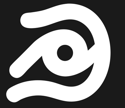Monoline Eye Curl Icon #1a1a1a/#ffffff