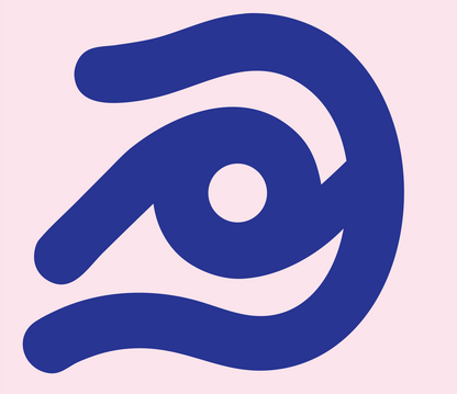 Monoline Eye Curl Icon #fce4ec/#283593