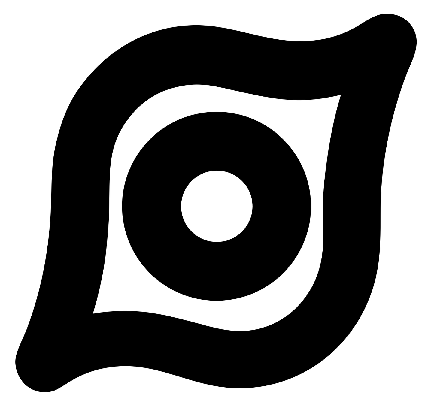 Monoline Eye Pupil Emblem #ffffff/#000000