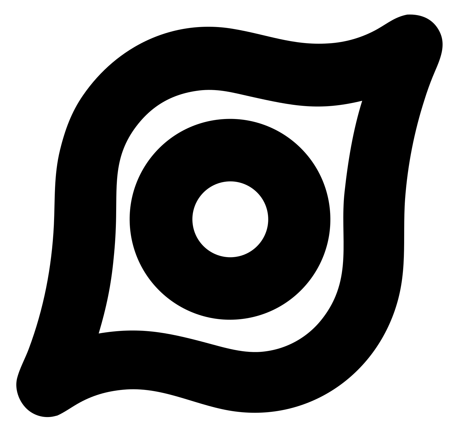 Monoline Eye Pupil Emblem #ffffff/#000000