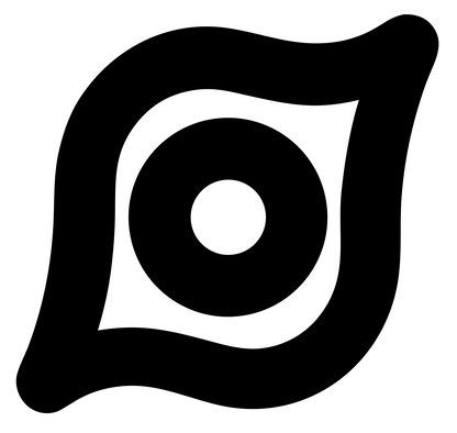 Monoline Eye Pupil Emblem #ffffff/#000000