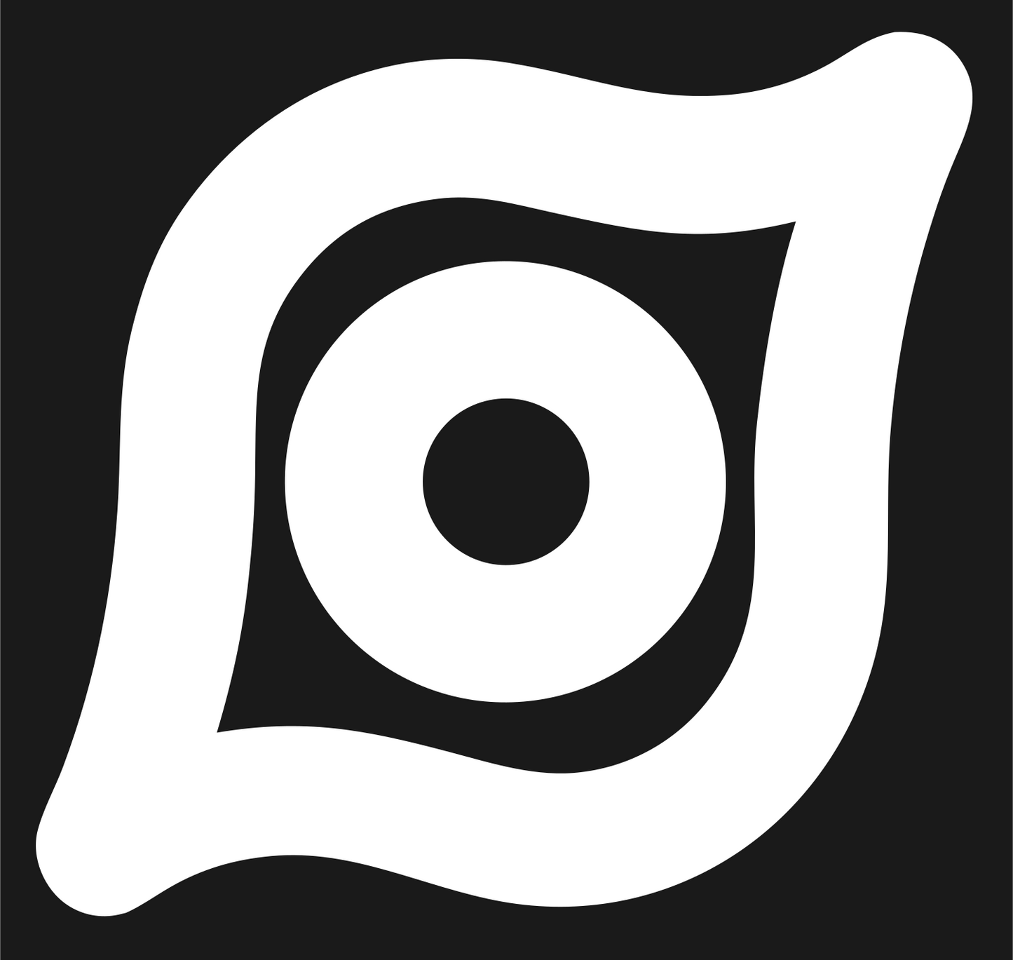 Monoline Eye Pupil Emblem #1a1a1a/#ffffff