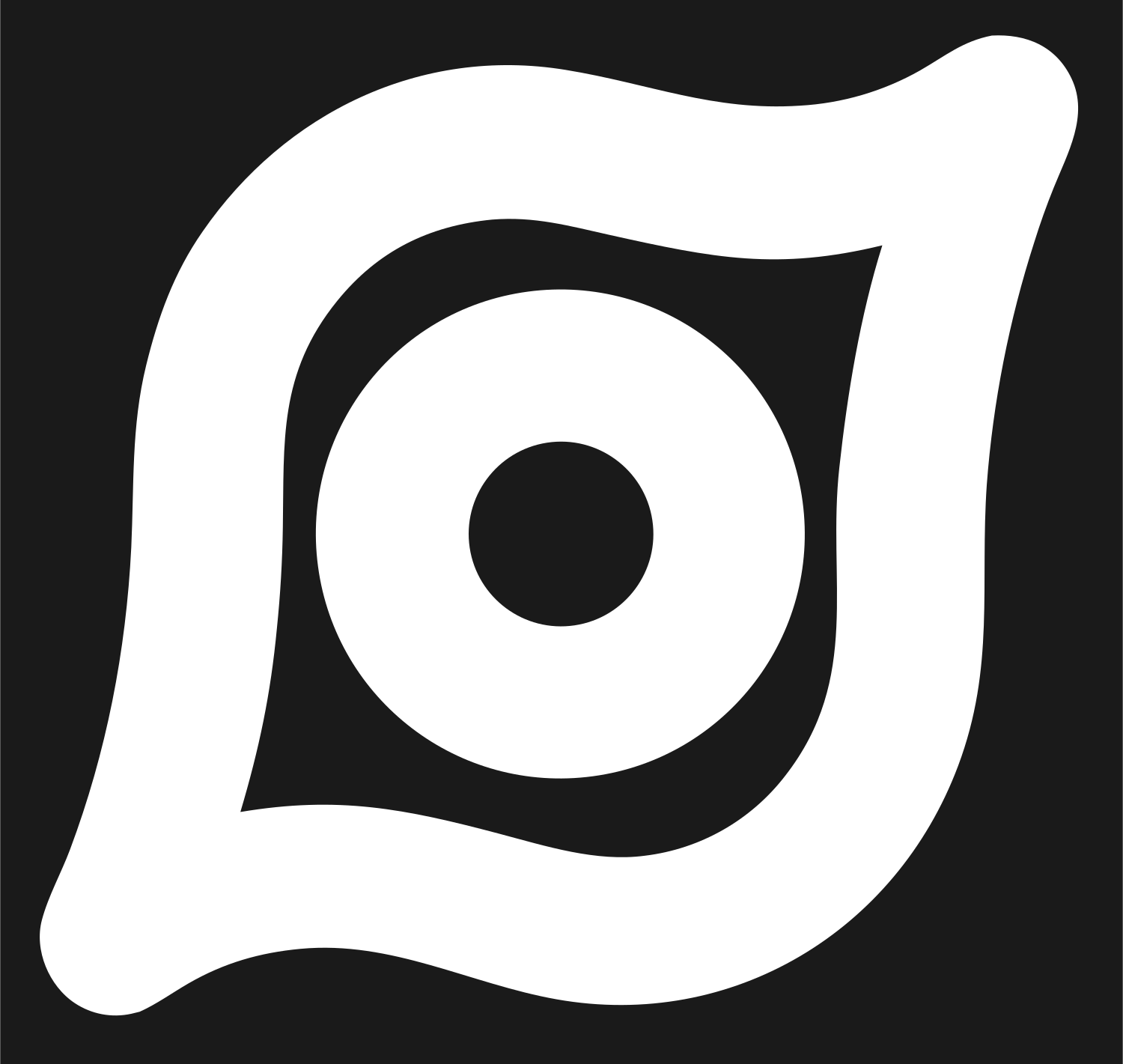 Monoline Eye Pupil Emblem #1a1a1a/#ffffff