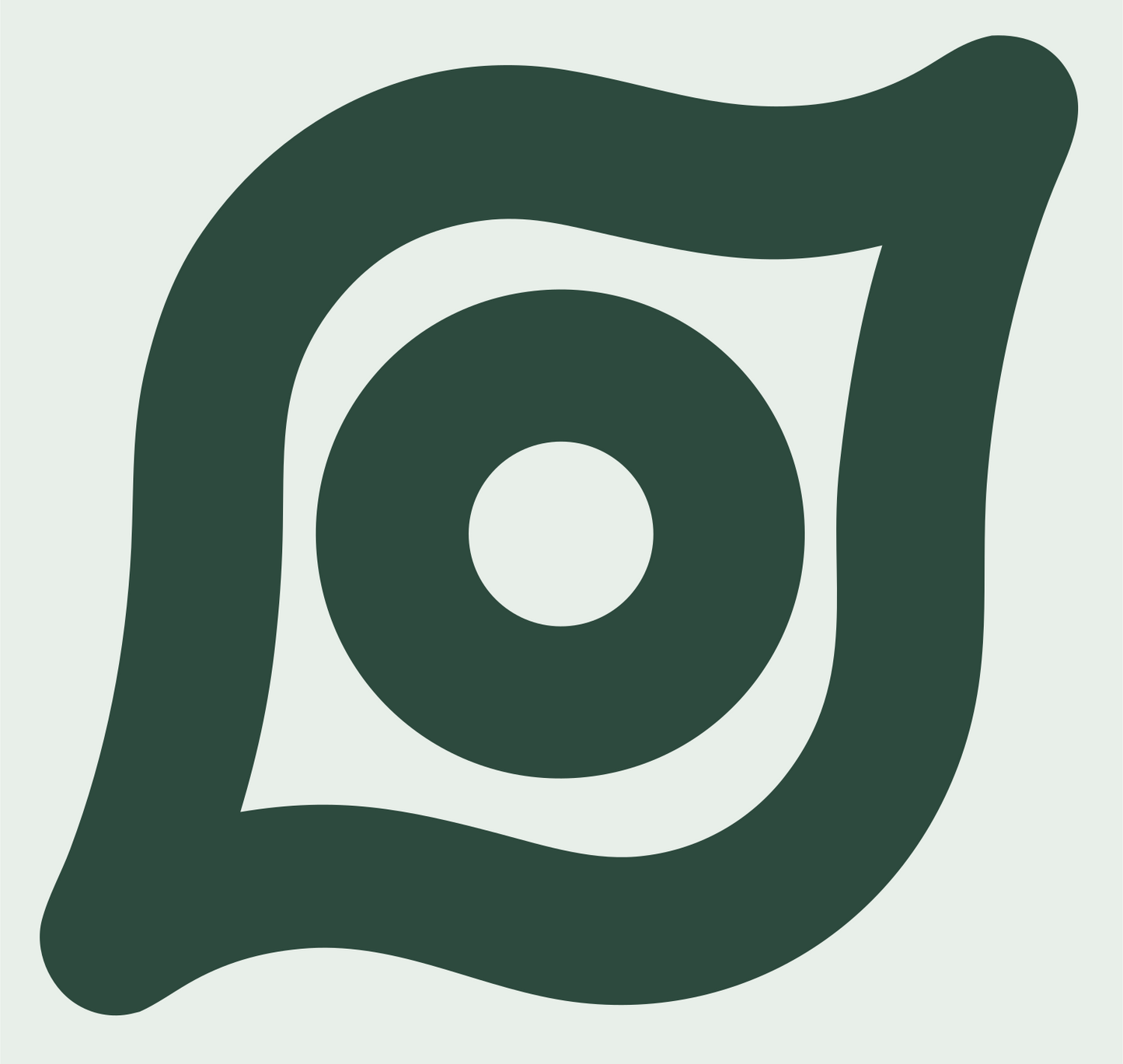 Monoline Eye Pupil Emblem #e8efe9/#2d4a3e