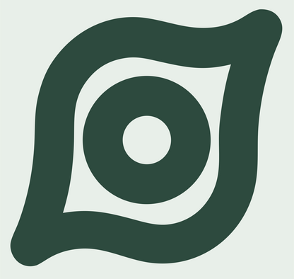 Monoline Eye Pupil Emblem #e8efe9/#2d4a3e