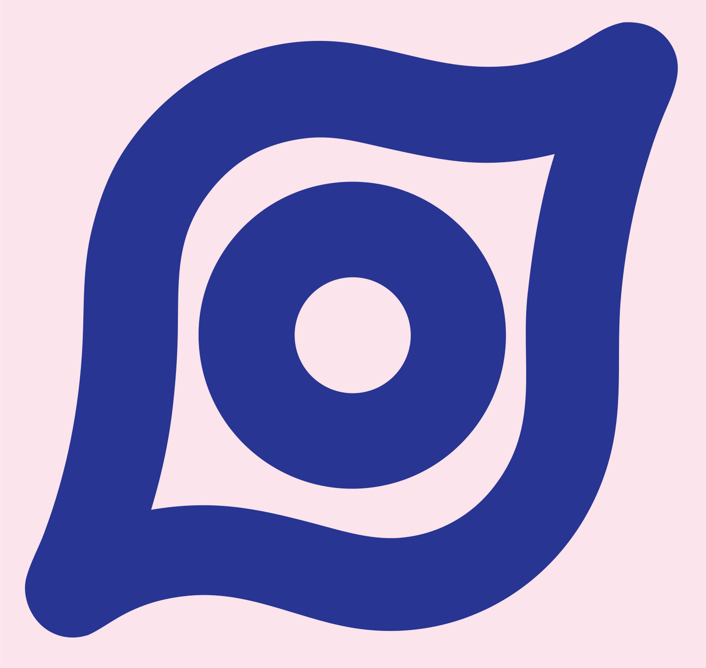 Monoline Eye Pupil Emblem #fce4ec/#283593