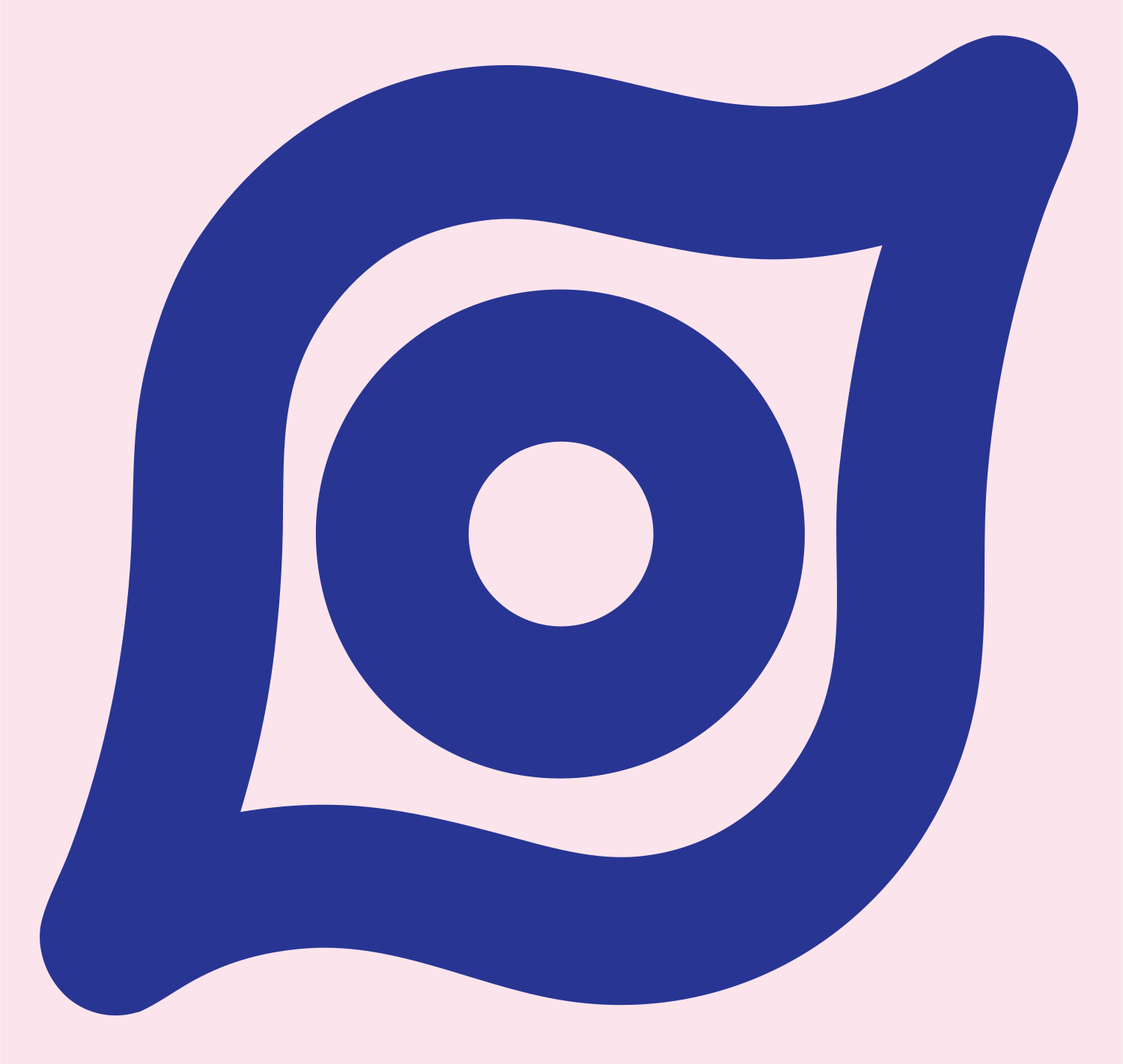 Monoline Eye Pupil Emblem #fce4ec/#283593