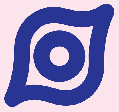 Monoline Eye Pupil Emblem #fce4ec/#283593