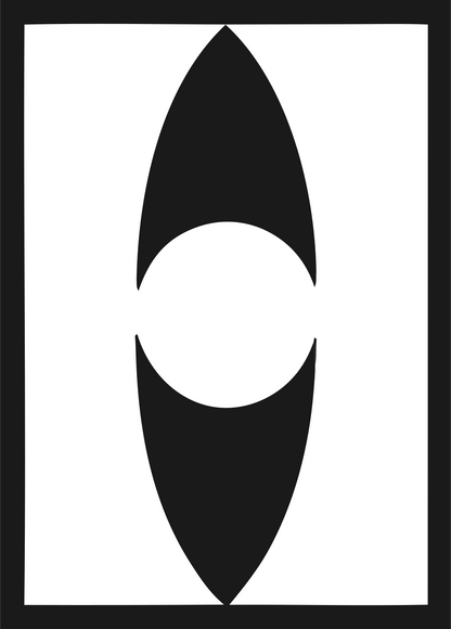 Negative Space Oval Eye Icon #1a1a1a/#ffffff
