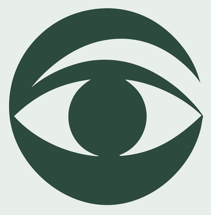 Negative Space Eye Crest #e8efe9/#2d4a3e