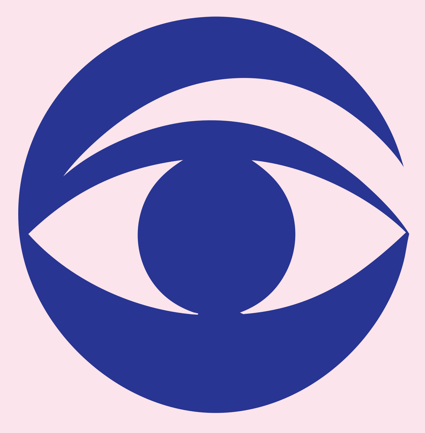 Negative Space Eye Crest #fce4ec/#283593