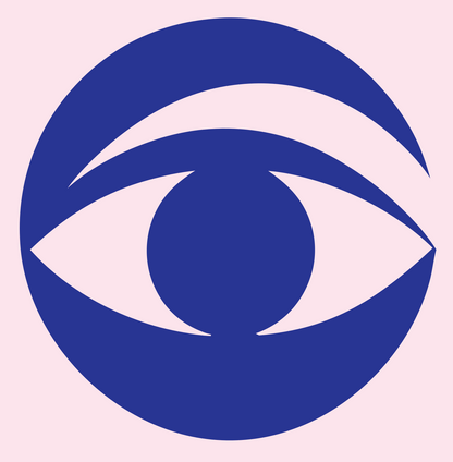 Negative Space Eye Crest #fce4ec/#283593