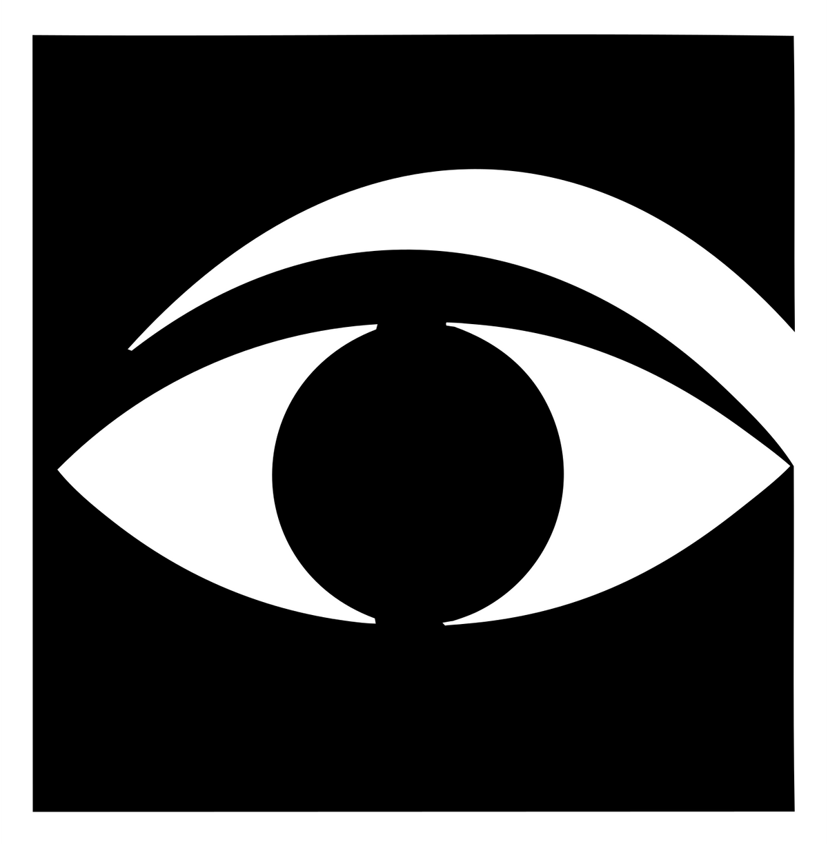 Negative Space Eye Block Mark #ffffff/#000000