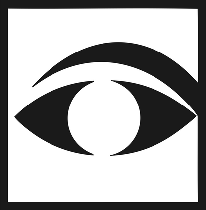 Negative Space Eye Block Mark #1a1a1a/#ffffff