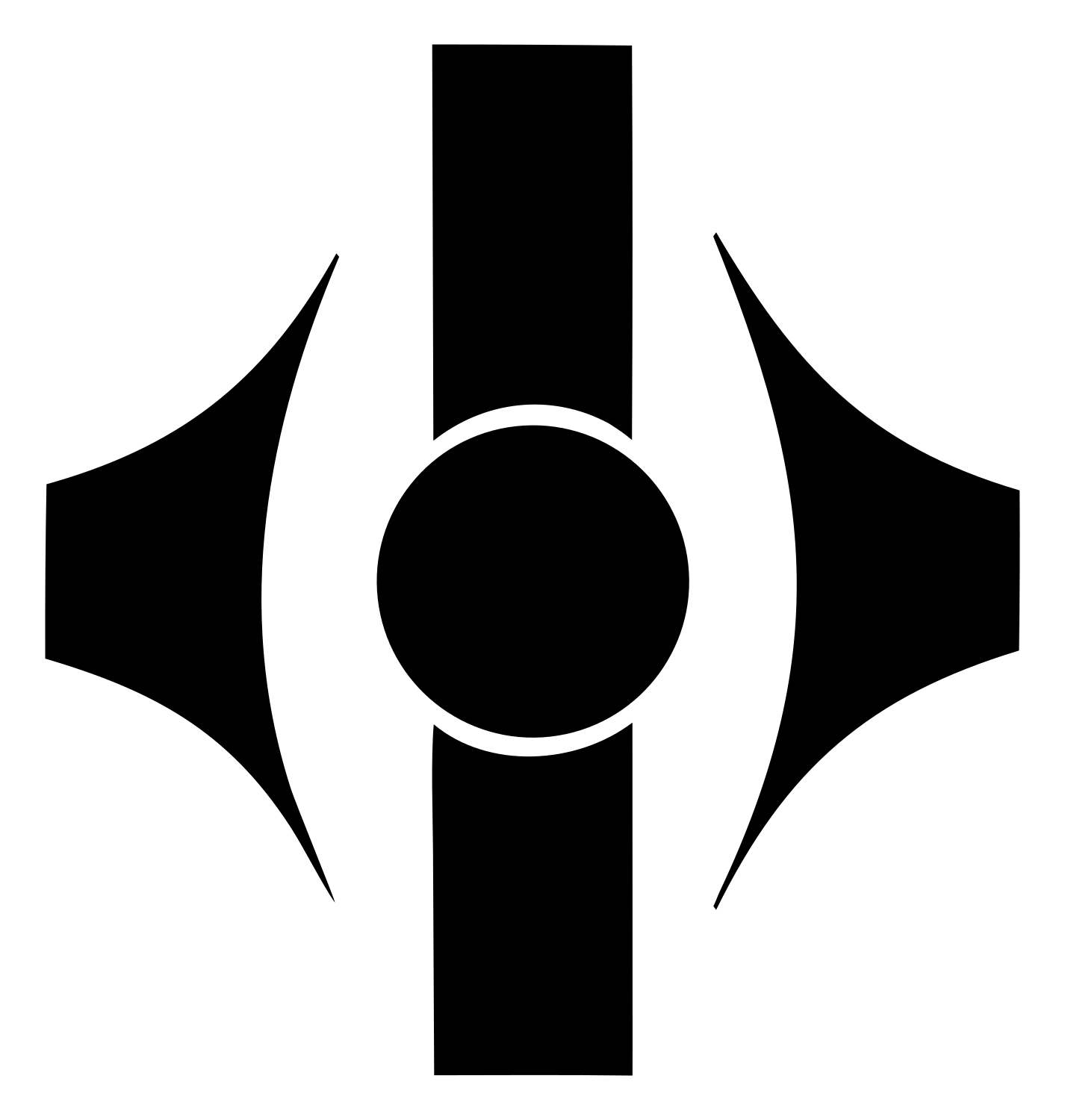 Heavy Cross Eye Emblem #ffffff/#000000