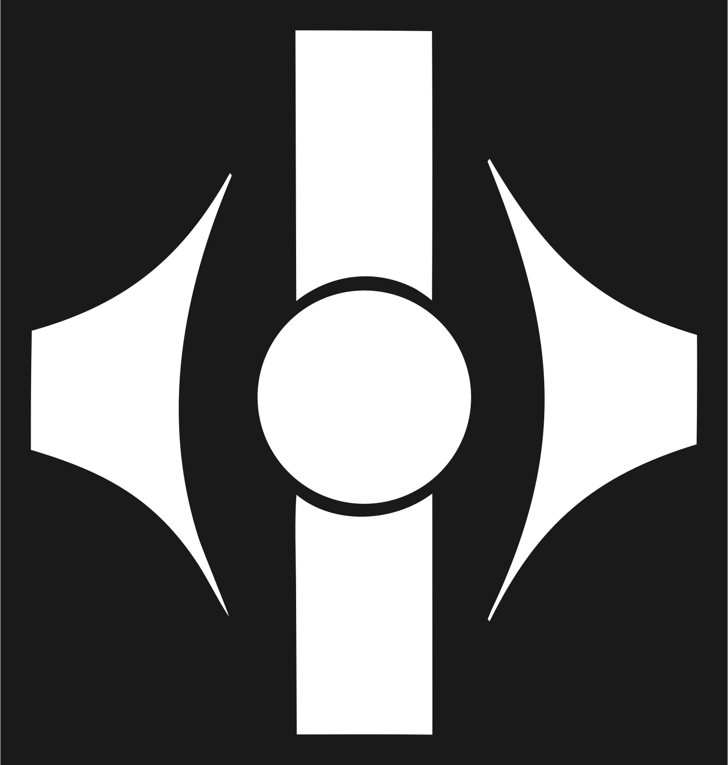 Heavy Cross Eye Emblem #1a1a1a/#ffffff