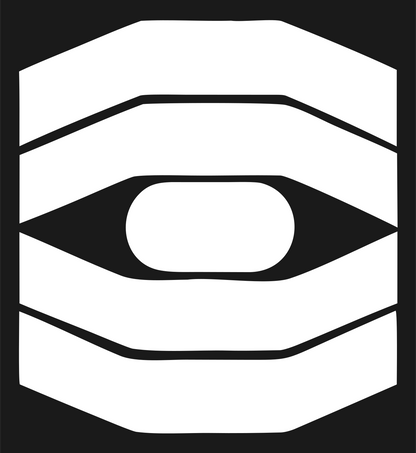 Heavy Octagon Eye Badge #1a1a1a/#ffffff