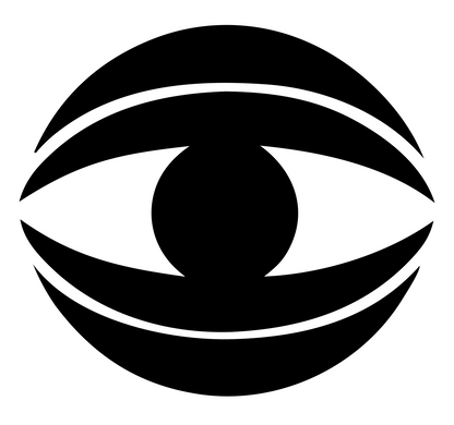 Heavy Eye Globe Mark #ffffff/#000000