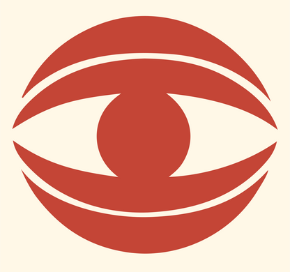Heavy Eye Globe Mark #fff8e7/#c44536