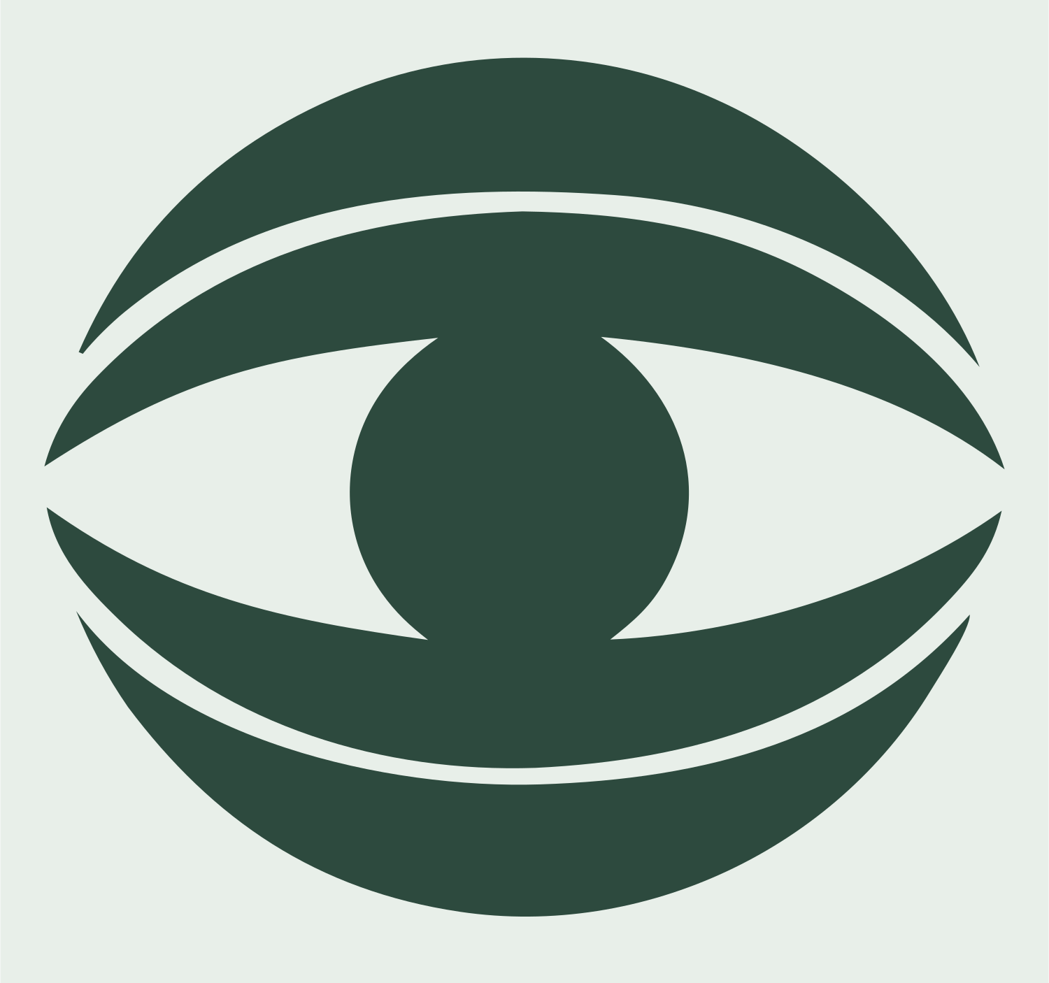 Heavy Eye Globe Mark #e8efe9/#2d4a3e