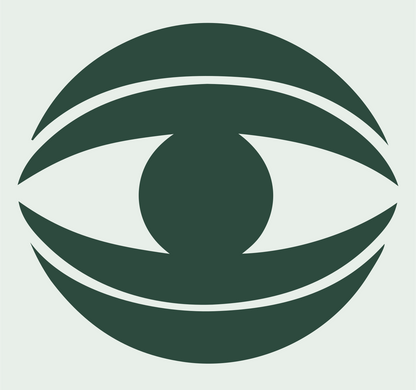 Heavy Eye Globe Mark #e8efe9/#2d4a3e