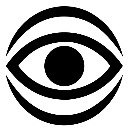 Bold Eye Globe Mark #ffffff/#000000