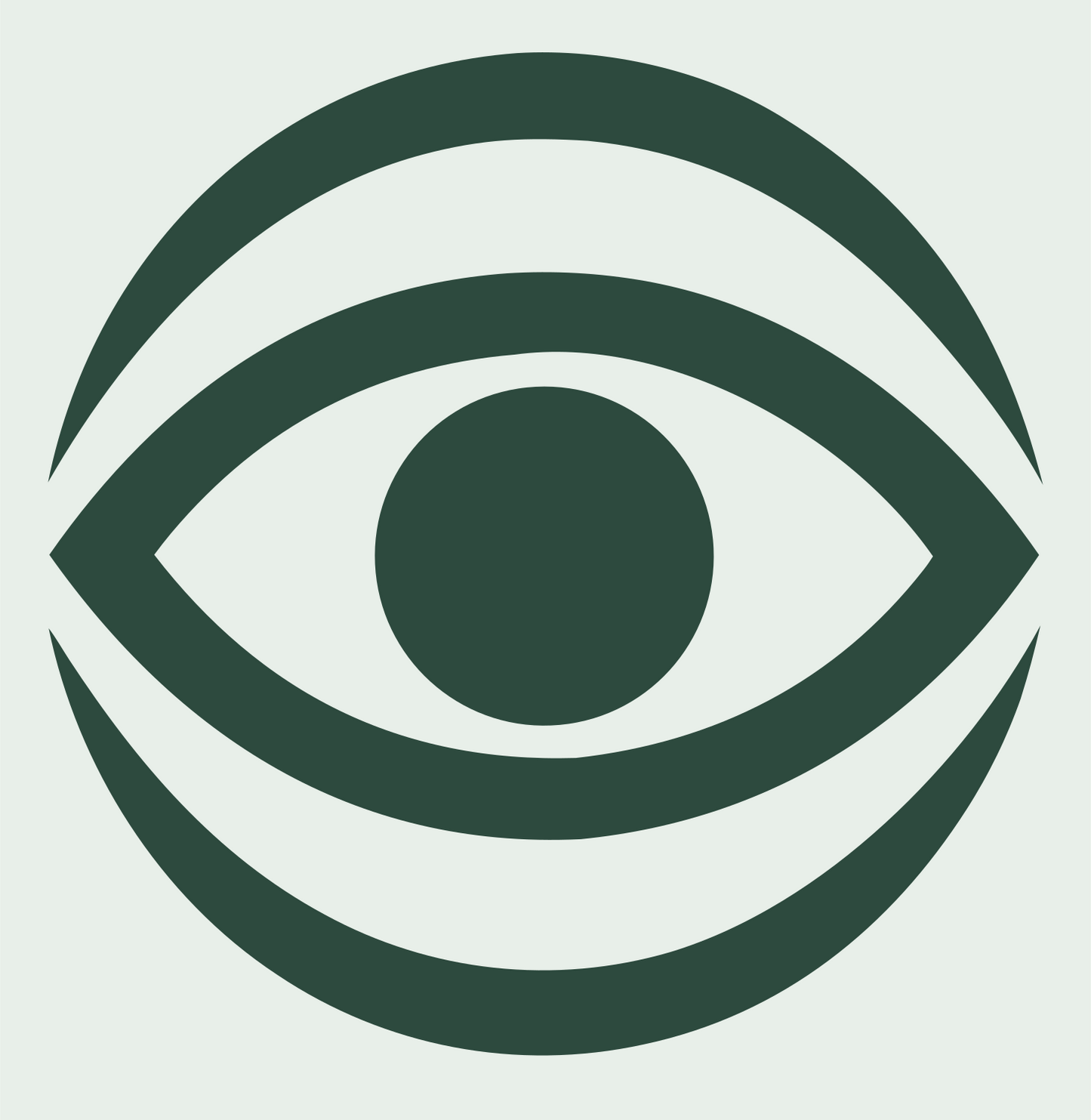 Bold Eye Globe Mark #e8efe9/#2d4a3e