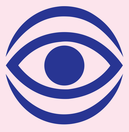Bold Eye Globe Mark #fce4ec/#283593