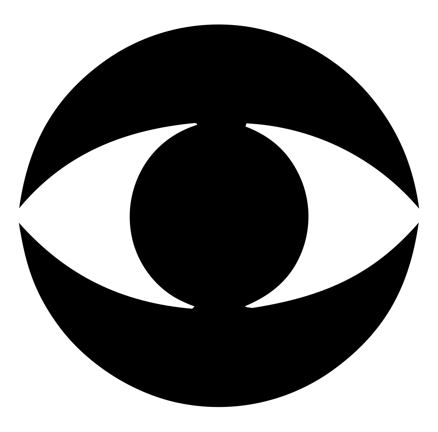 Blocky Eye Circle Logo #ffffff/#000000