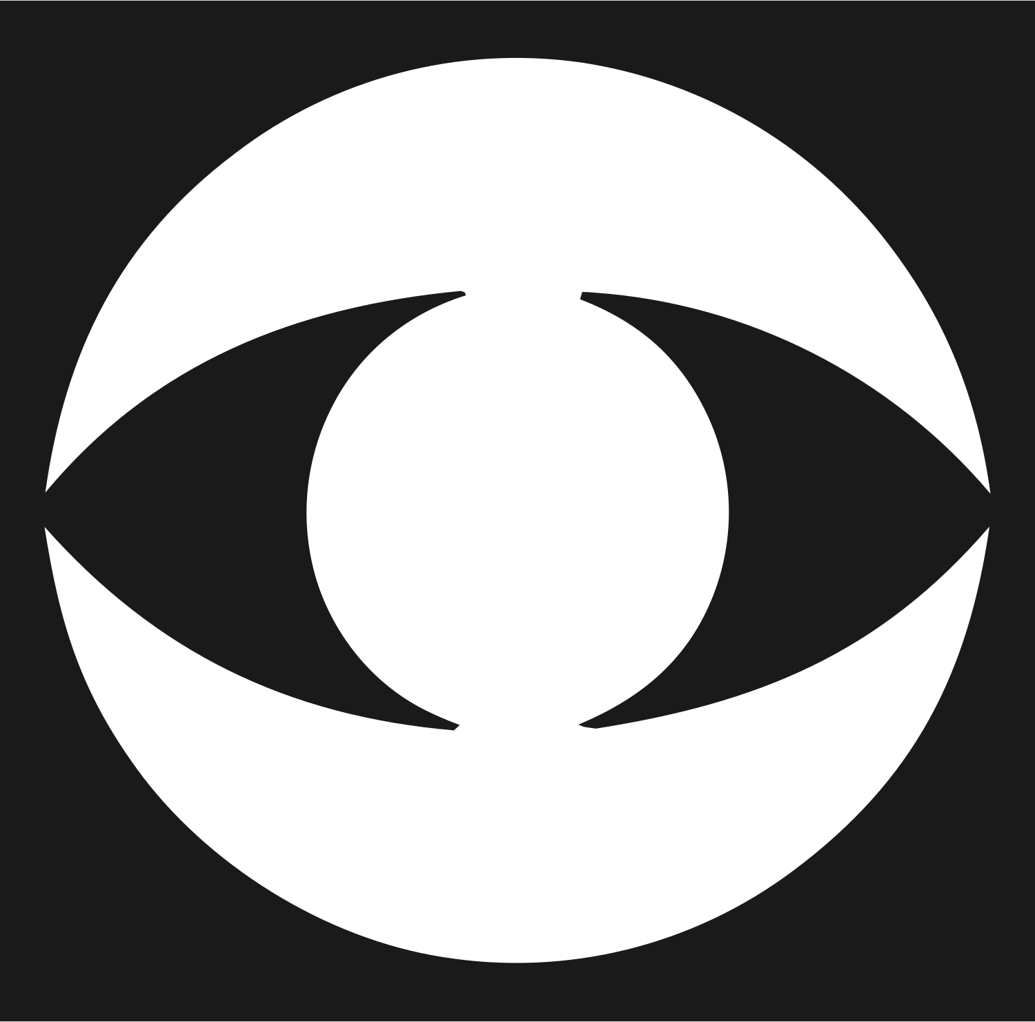 Blocky Eye Circle Logo #1a1a1a/#ffffff