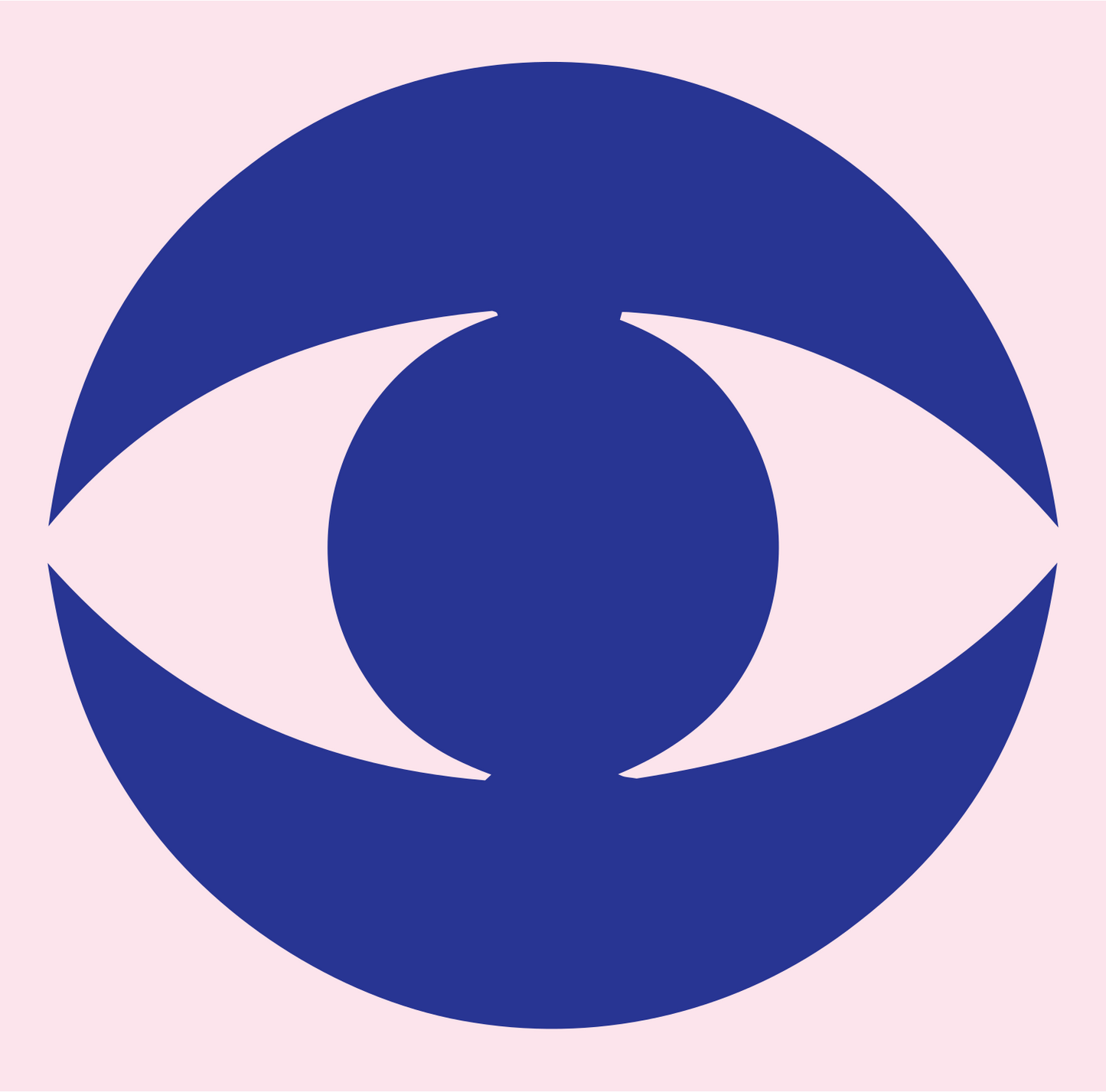 Blocky Eye Circle Logo #fce4ec/#283593