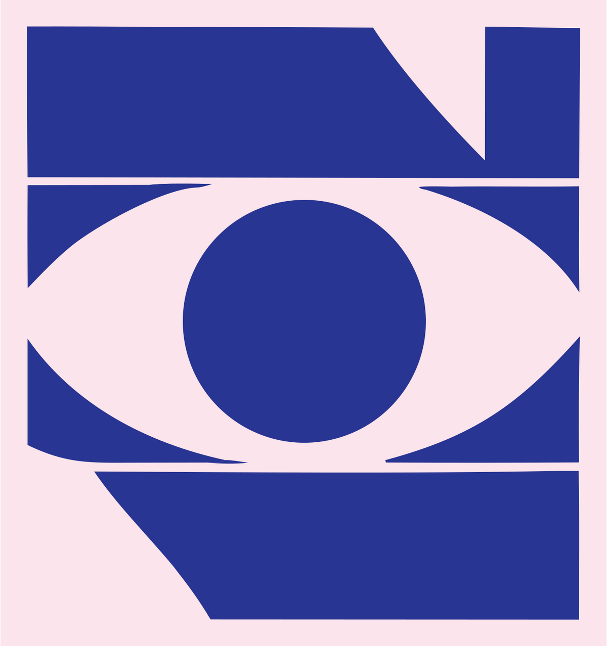 Chunky Banded Eye Logo #fce4ec/#283593