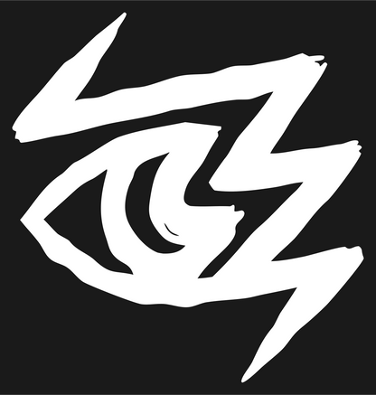 Hand-Drawn Lightning Eye Mark #1a1a1a/#ffffff