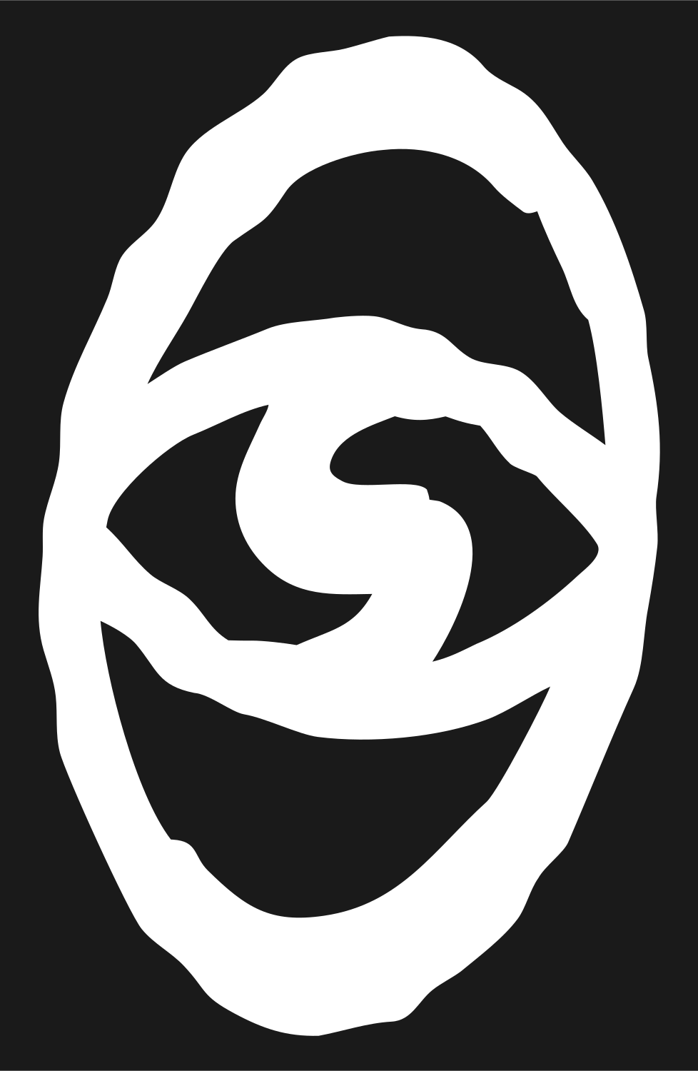 Hand-Drawn Swirl Eye Logo #1a1a1a/#ffffff