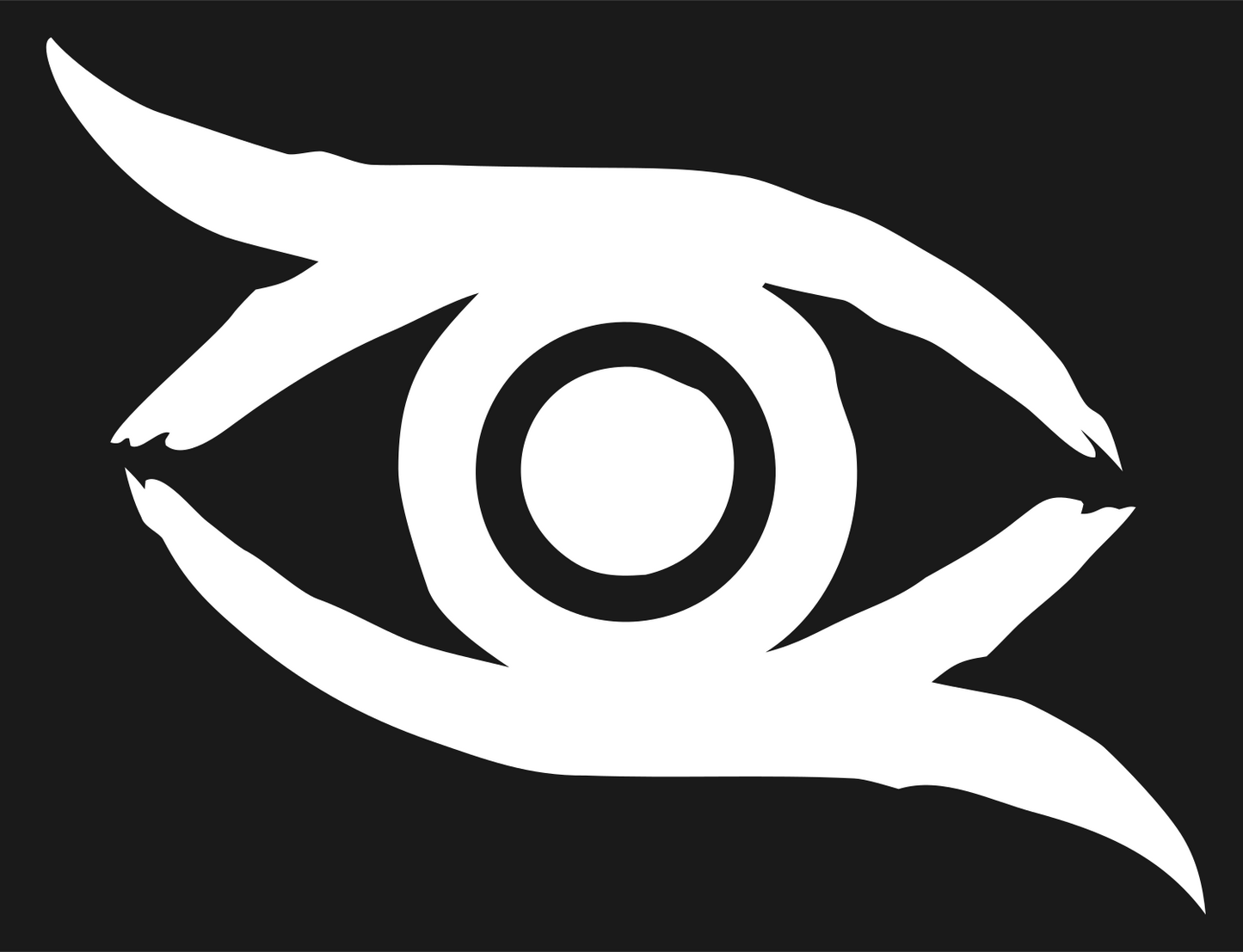 Hand-Drawn Claw Eye Mark #1a1a1a/#ffffff