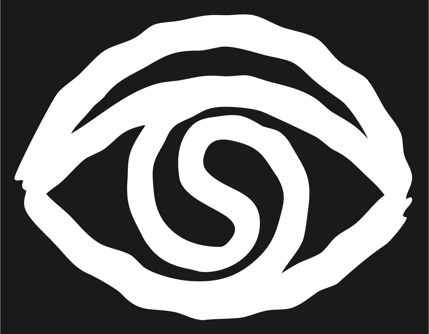 Hand-Drawn Eye Spiral Logo #1a1a1a/#ffffff
