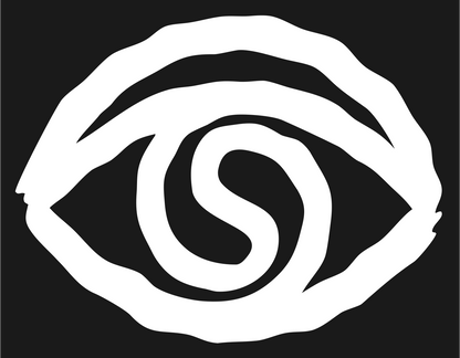 Hand-Drawn Eye Spiral Logo #1a1a1a/#ffffff