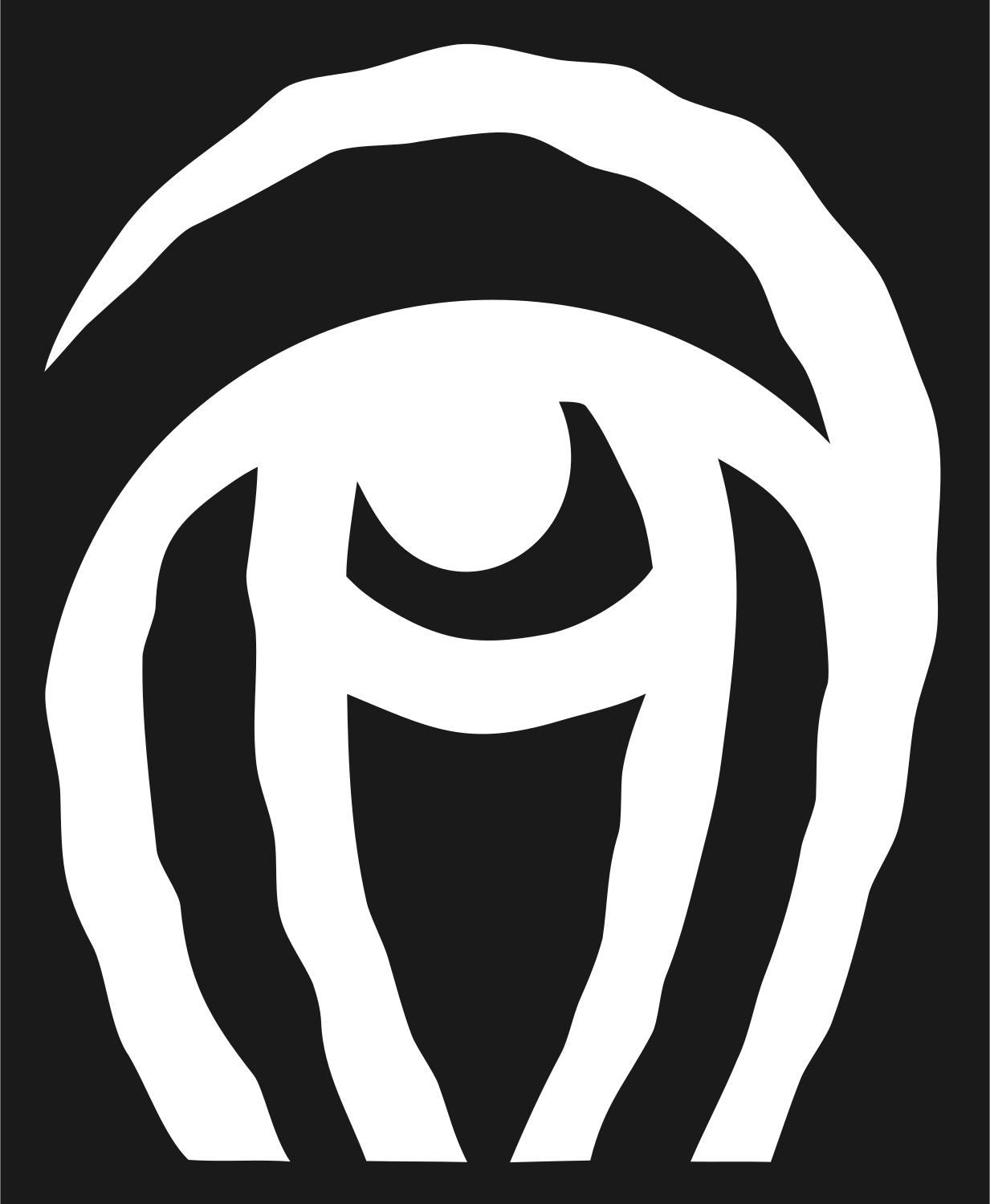 Hand-Drawn Eye Arch Crest #1a1a1a/#ffffff