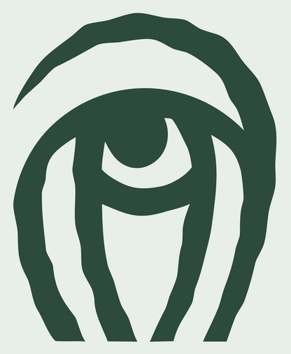 Hand-Drawn Eye Arch Crest #e8efe9/#2d4a3e
