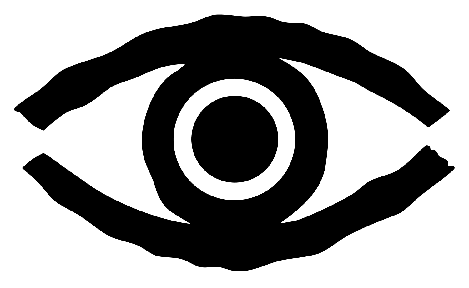 Hand-Drawn Eye Iris Mark #ffffff/#000000