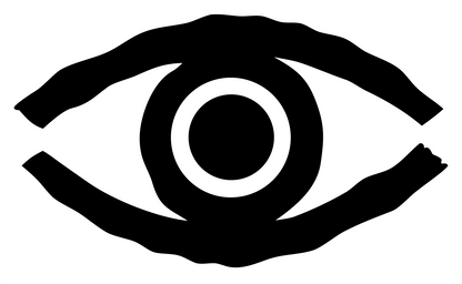 Hand-Drawn Eye Iris Mark #ffffff/#000000