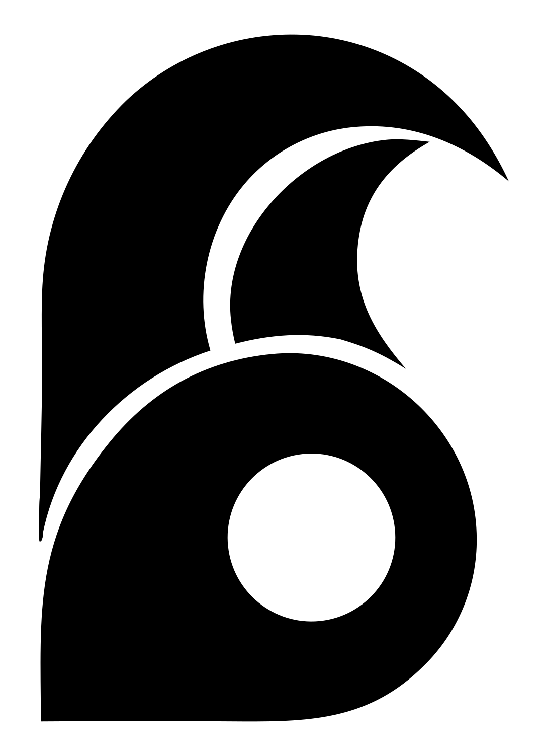 Bold Wave Circle Mark #ffffff/#000000