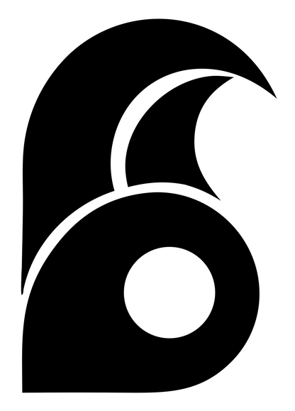 Bold Wave Circle Mark #ffffff/#000000