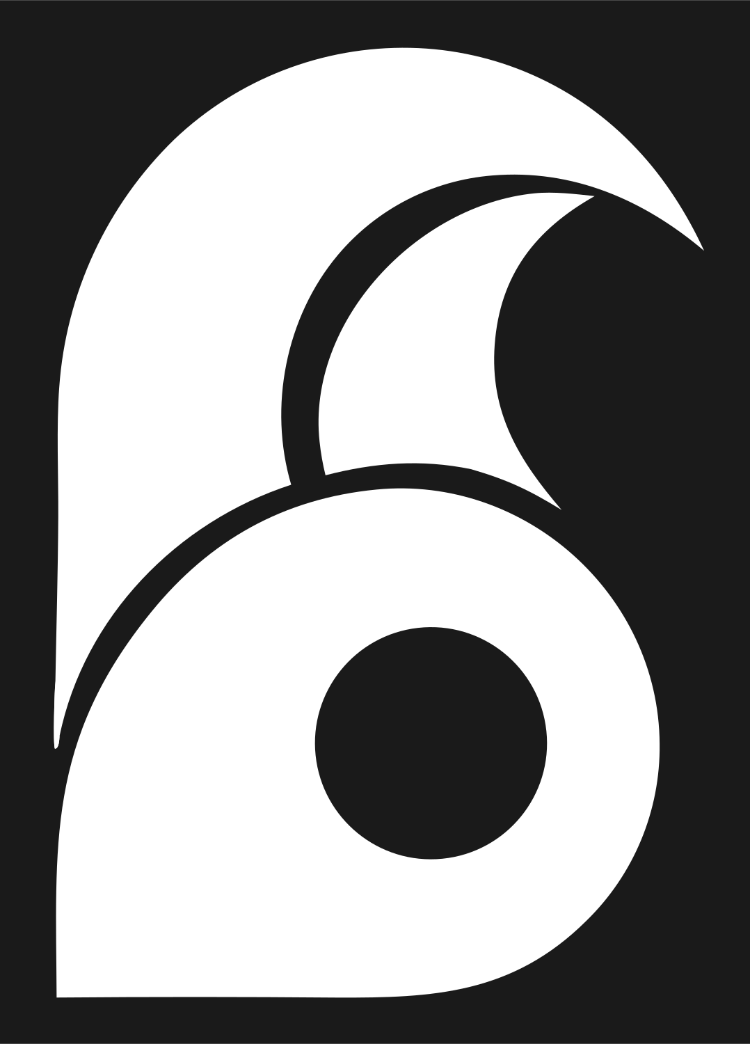 Bold Wave Circle Mark #1a1a1a/#ffffff
