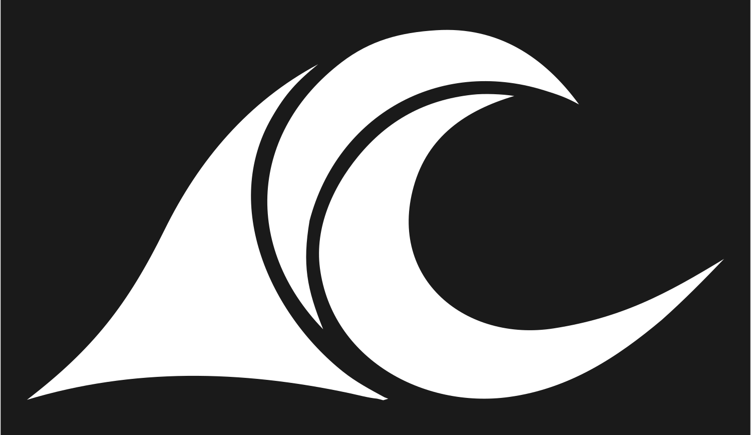 Bold Breaking Curl Wave Mark #1a1a1a/#ffffff