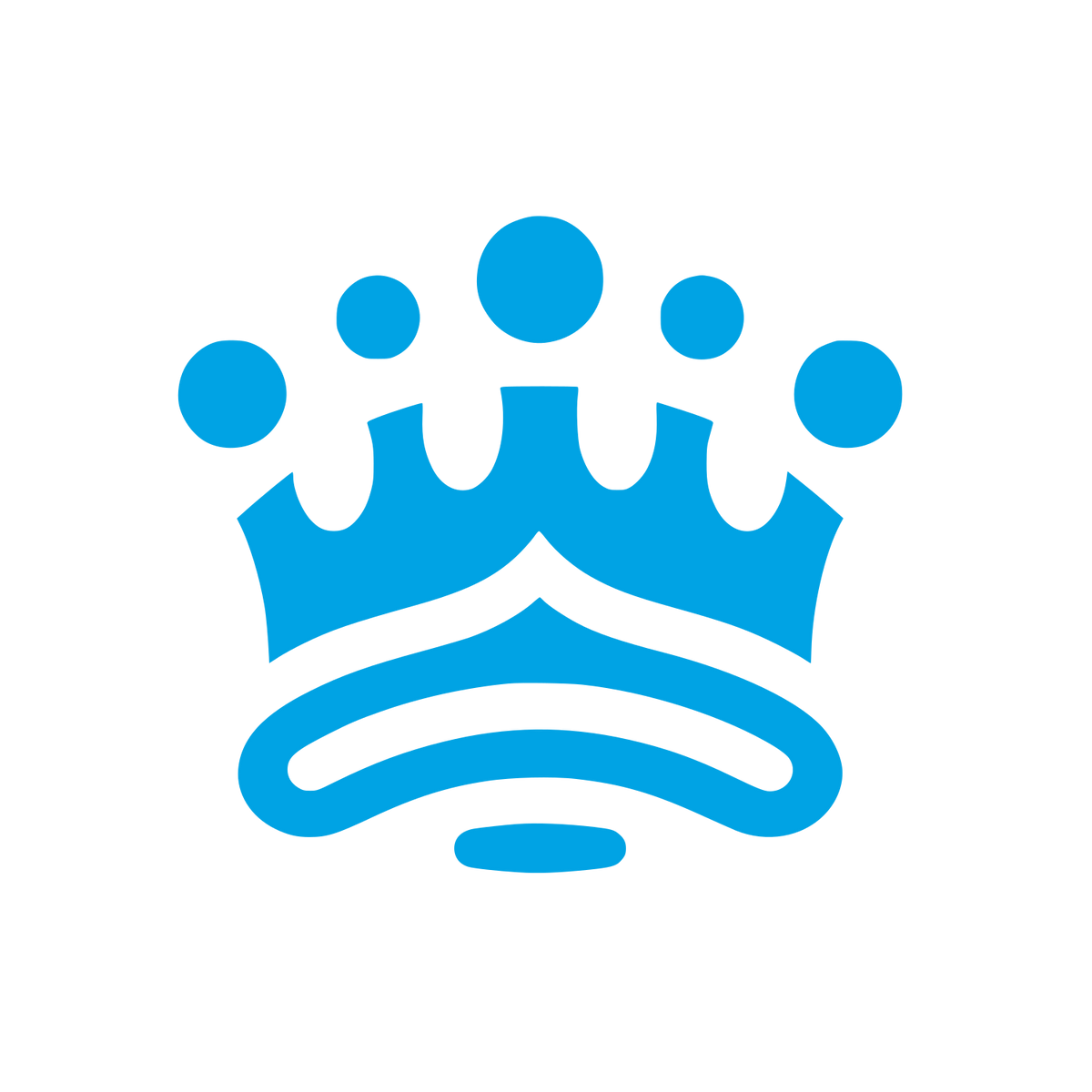 Crown Symbol Logo #00a3e4