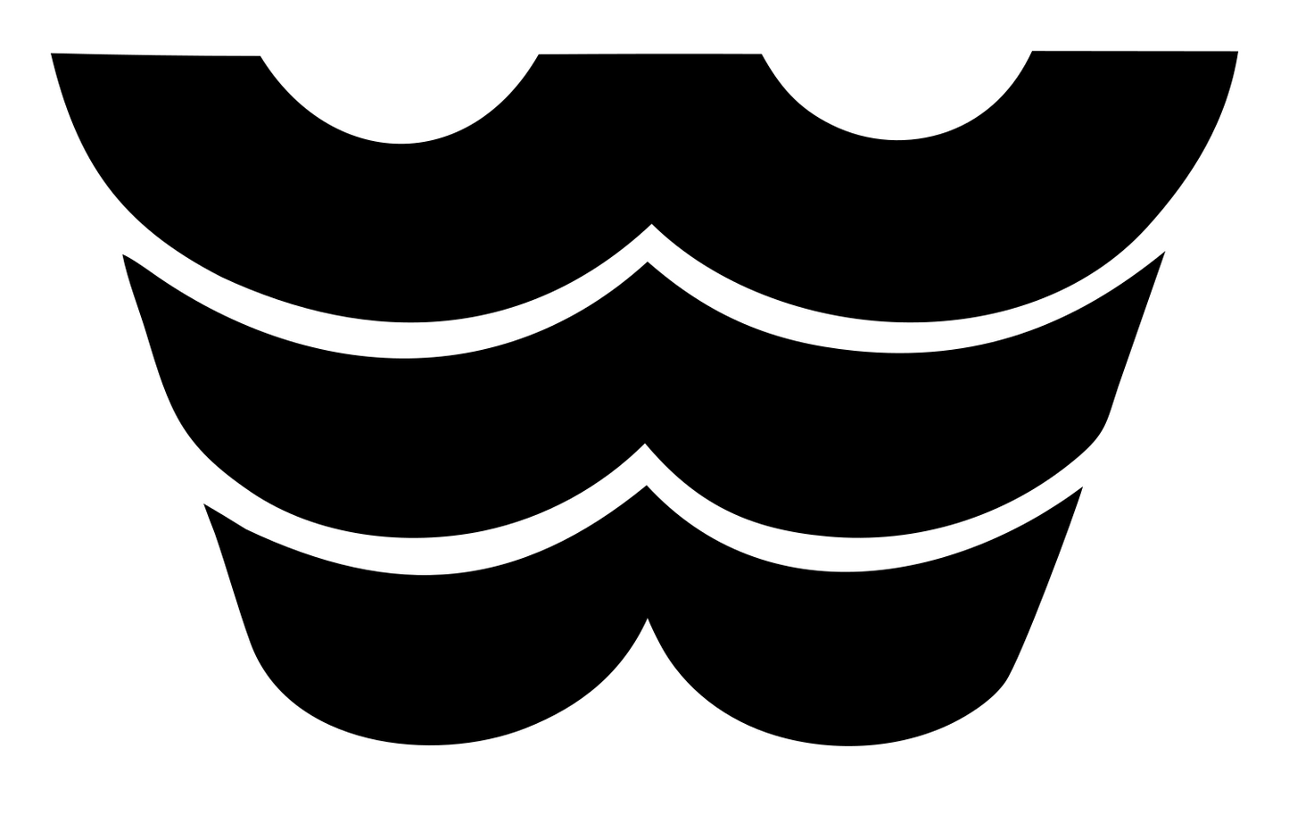 Bold Ripple Stack Badge #ffffff/#000000