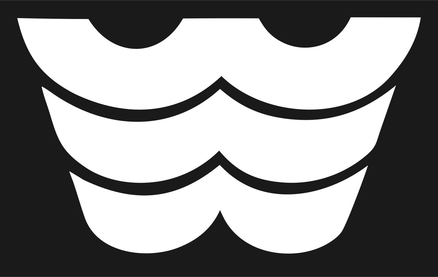 Bold Ripple Stack Badge #1a1a1a/#ffffff