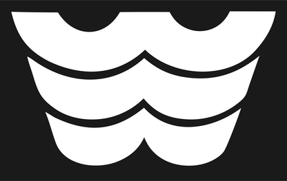 Bold Ripple Stack Badge #1a1a1a/#ffffff